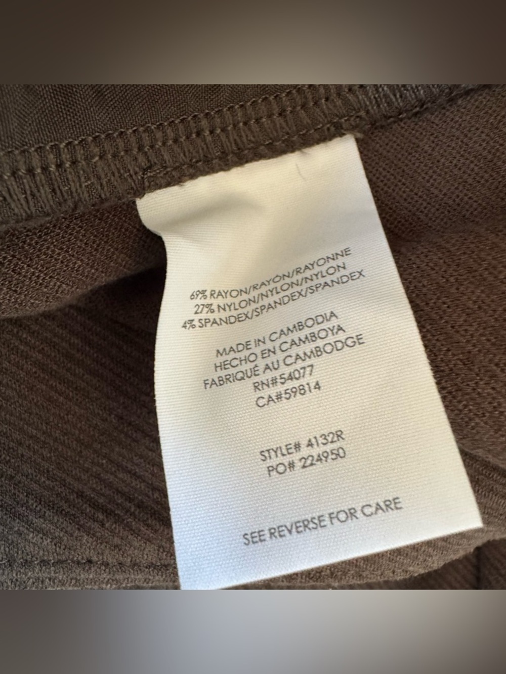 Cabi Academy Trousers Wide Leg High Rise Rib Ponte Olive Green Wren 4132R - Picture 12 of 13